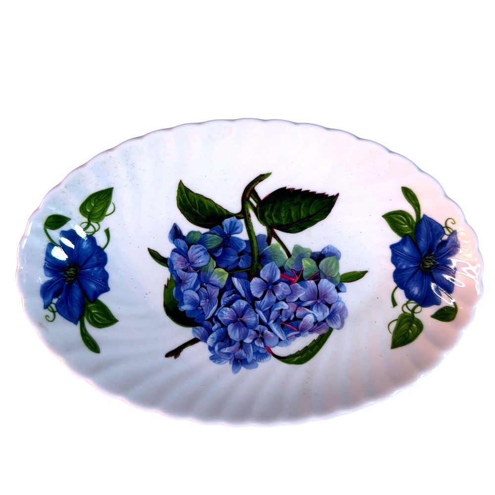 Vintage Aynsley Chelsea Flowers Bone China Trinket Dish Floral Cottagecore 8in